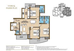 Floor Plan in 3 BHK Apartment at ATS Nobility, Sector 4 Greater Noida – for Sale