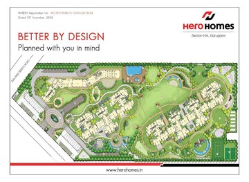 Master Plan in 2 BHK Apartment at Hero Homes Gurgaon, Sector 104 – for Rent