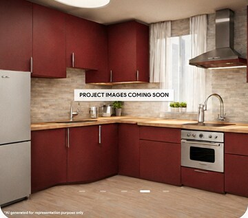 Kitchen in 2 BHK Apartment at Kohinoor Woodshire, Bhugaon – for Sale