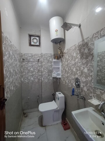 Bathroom in 2 BHK Builder Floor at Vipin Garden – for Rent