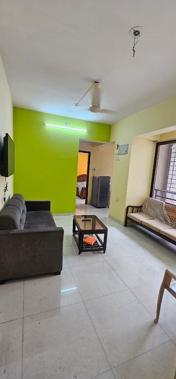 Living Room in 1 BHK Apartment at Sunshine Willows, Ghansoli – for Rent