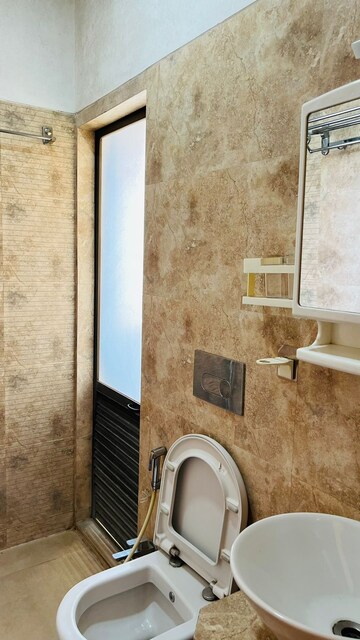 Bathroom in 2 BHK Apartment at Palacia Kingston Phase 2, Ghodbunder Road – for Rent