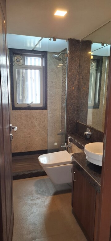 Bathroom in 3 BHK Apartment at K Raheja Heights, Malad East – for Rent