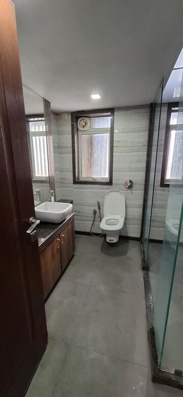 Bathroom in 3 BHK Apartment at K Raheja Heights, Malad East – for Rent