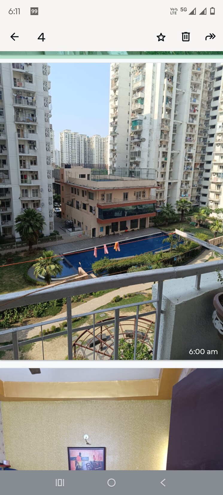 Balcony, antriksh-golf-view 2 Bedroom 1010 Sq.Ft. Apartment In Sector 78 Noida 9159074