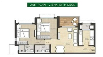 Floor Plan in 2 BHK Apartment at Lodha Amara, Kolshet Road – for Sale