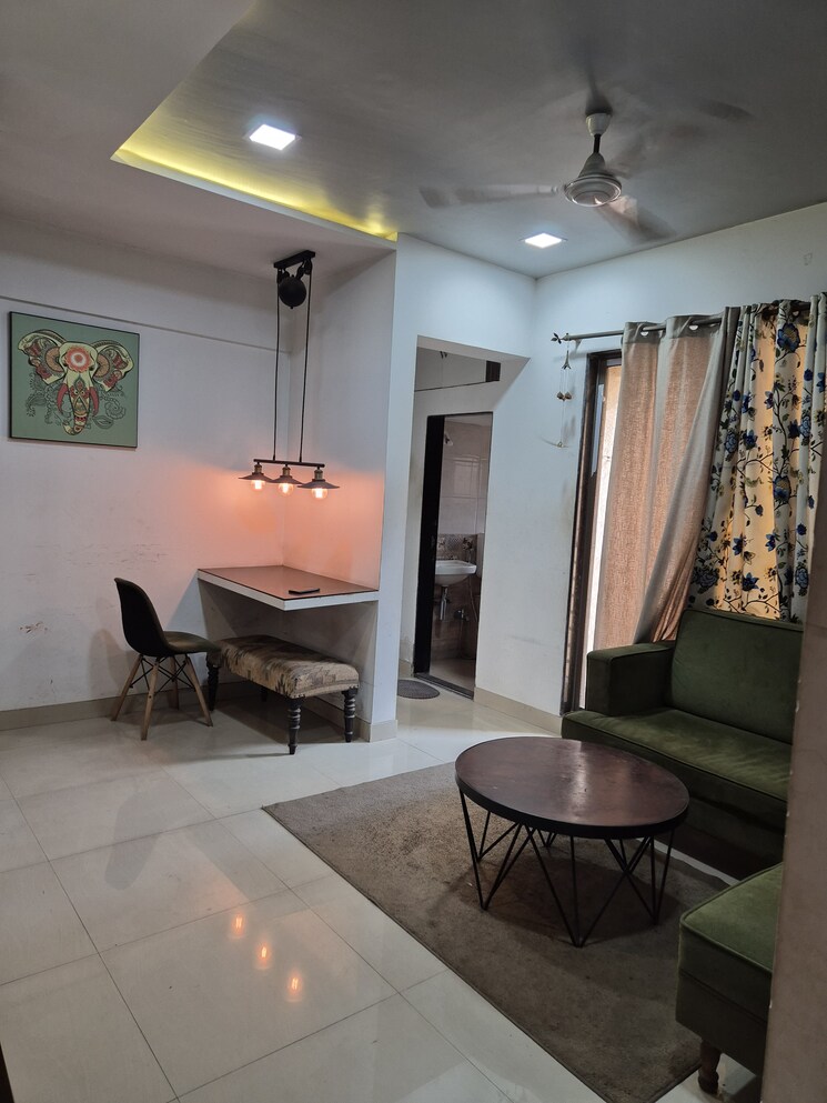 Living Room, kishor-sukur-enclave-a 1 Bedroom 400 Sq.Ft. Apartment In Ghodbunder Road Thane 9159542