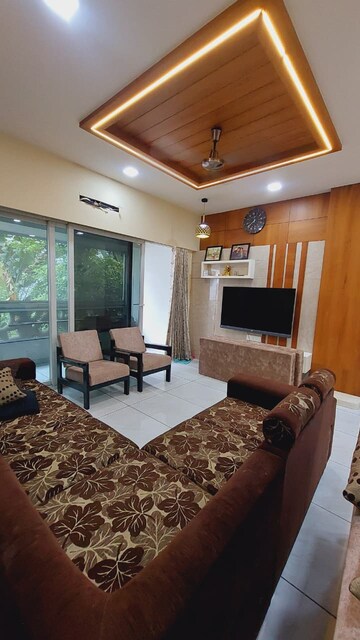 Living Room in 3 BHK Apartment at Thaltej – for Rent