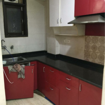 Kitchen in 2 BHK Builder Floor at Malviya Nagar – for Rent