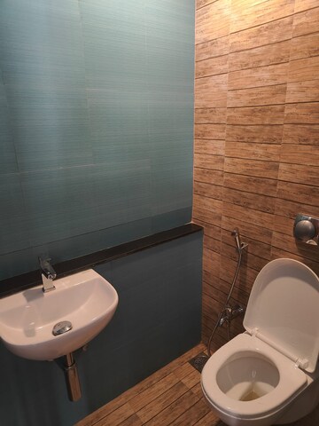 Bathroom in 1 BHK Apartment at Lodha Crown Quality Homes, Majiwada – for Rent