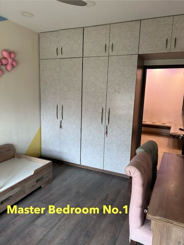 Bathroom in 3 BHK Apartment at Hiranandani Meadows, Manpada – for Rent