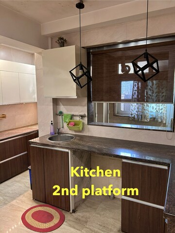 Kitchen in 3 BHK Apartment at Hiranandani Meadows, Manpada – for Rent