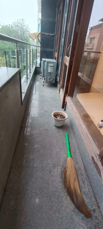 Balcony in 3 BHK Builder Floor at Greater Kailash I – for Rent