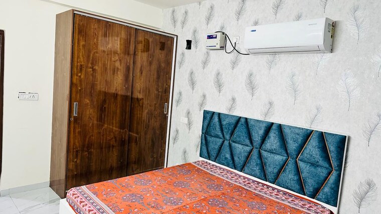 Bedroom, nk-sharma-savitry-greens 3 Bedroom 1735 Sq.Ft. Apartment In Lohgarh Zirakpur 9161365