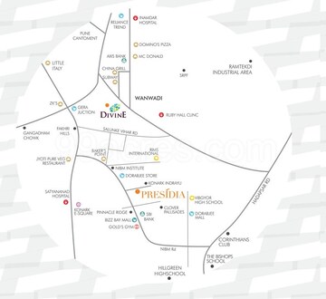 3 BHK Penthouse – Map Location View at Kundan Presidia, Nibm Road - for Sale