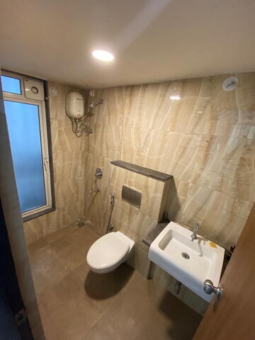 Bathroom in 1.5 BHK Apartment at Lodha Amara, Kolshet Road – for Rent