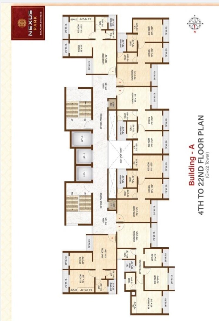 Floor Plan, nexus-park-diva 1 Bedroom 414 Sq.Ft. Apartment In Diva Thane 9162718