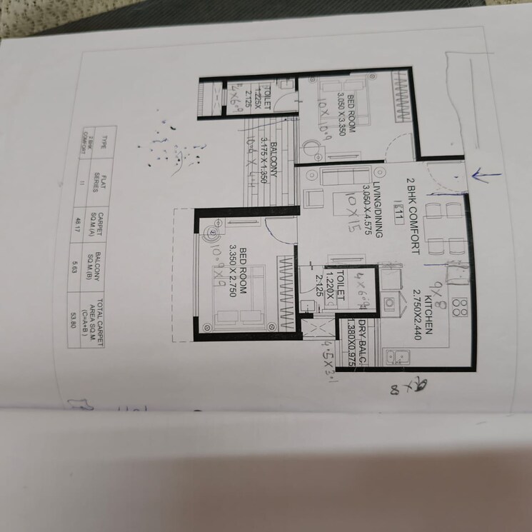 Floor Plan, bramhacorp-august-towers 2 Bedroom 621 Sq.Ft. Apartment In Kalyani Nagar Pune 9162797
