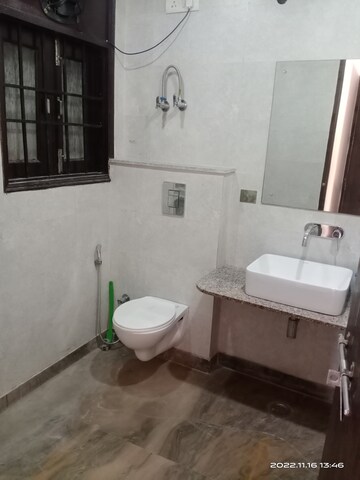 Bathroom in 2 BHK Builder Floor at Vasant Kunj – for Rent