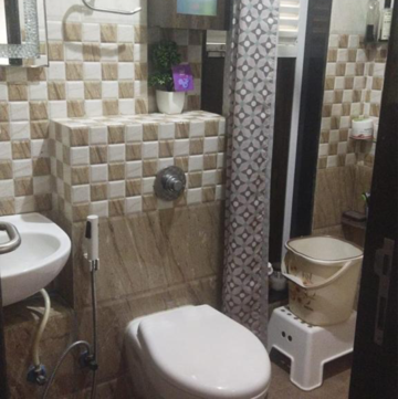 Bathroom in 2 BHK Apartment at Sethia Excelsior, Gandhi Nagar – for Rent