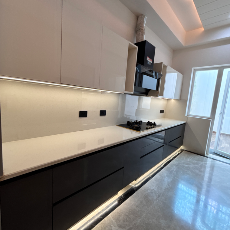 Kitchen, chinmay-urbanac-garden 4 Bedroom 5050 Sq.Ft. Villa In Sushant Golf City Lucknow 9164090