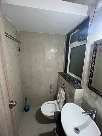 Attached Bathroom in 1 BHK Apartment at Ashar Axis, Majiwada – for Rent