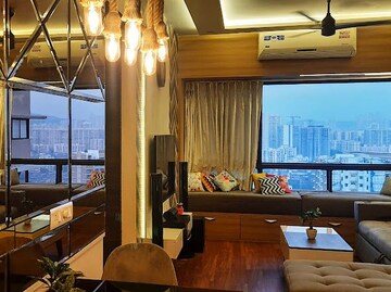 Living Room in 3 BHK Apartment at Kanakia Rainforest, Andheri East – for Rent
