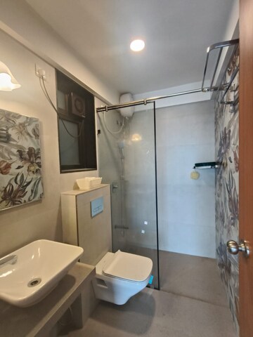 Bathroom in 3 BHK Apartment at Naman Habitat, Andheri West – for Rent