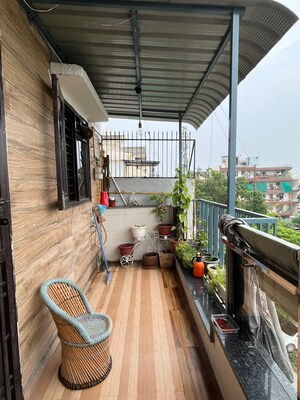 Balcony in 3 BHK Builder Floor at Srishti Greenfield Homes, Green Fields Colony – for Sale