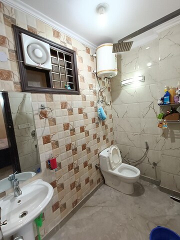 Bathroom in 3 BHK Builder Floor at Chattarpur – for Rent