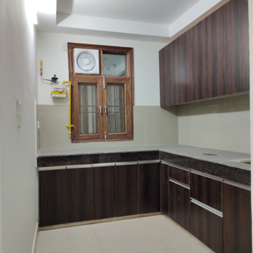 Kitchen in 2 BHK Builder Floor at Palm Residency Chhatarpur, Rajpur Khurd Extension – for Rent