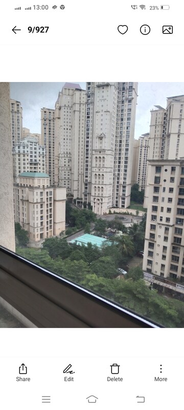 Balcony in 2.5 BHK Apartment at Hiranandani Skylark Enclave, Ghodbunder Road – for Rent