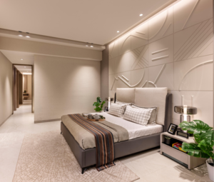 Living Room in 3 BHK Apartment at Dosti Willow, Kolshet Industrial Area – for Sale