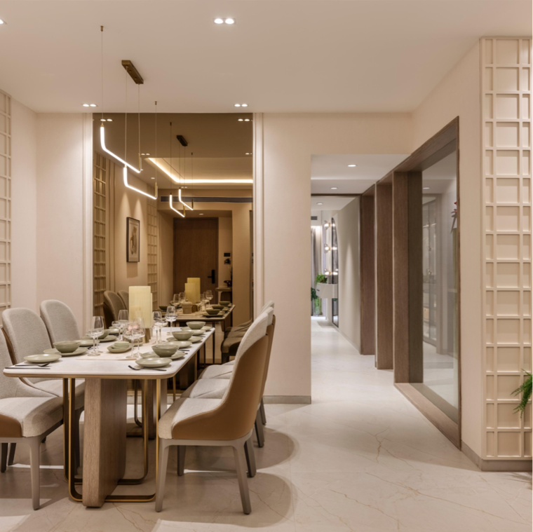 Living Room, dosti-willow 3 Bedroom 1264 Sq.Ft. Apartment In Kolshet Industrial Area Thane 9166293