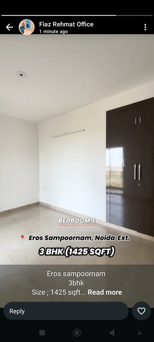 Room in 3 BHK Apartment at Eros Sampoornam, Sector 2 Greater Noida – for Sale