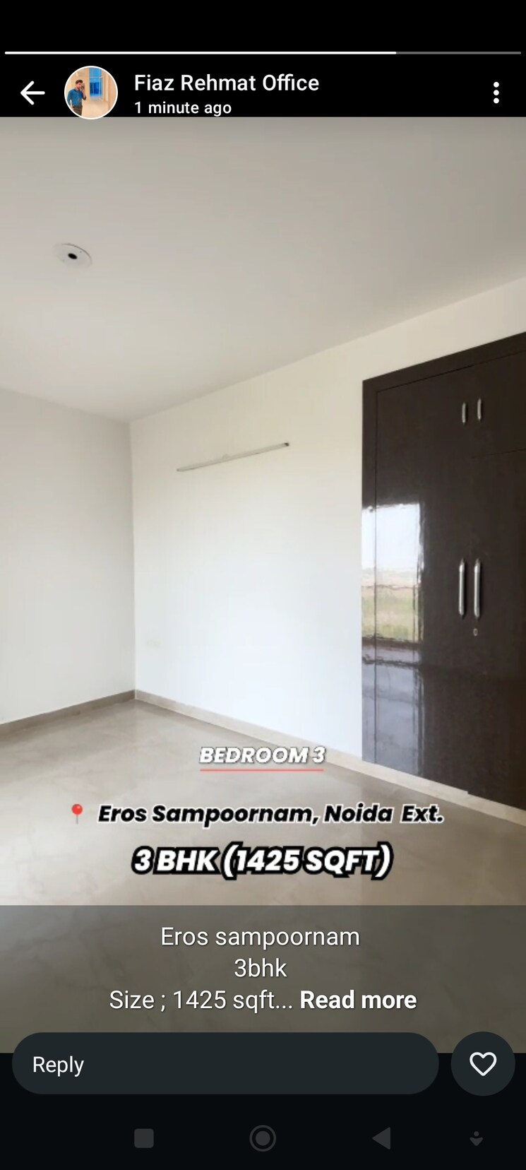 Room, eros-sampoornam 3 Bedroom 1425 Sq.Ft. Apartment In Sector 2 Greater Noida Greater Noida 9166529