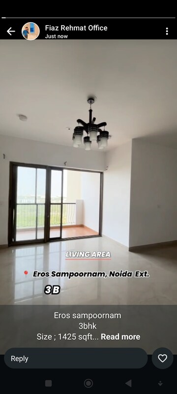 Room in 3 BHK Apartment at Eros Sampoornam, Sector 2 Greater Noida – for Sale