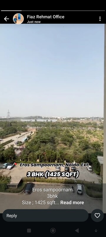 Plot Area in 3 BHK Apartment at Eros Sampoornam, Sector 2 Greater Noida – for Sale