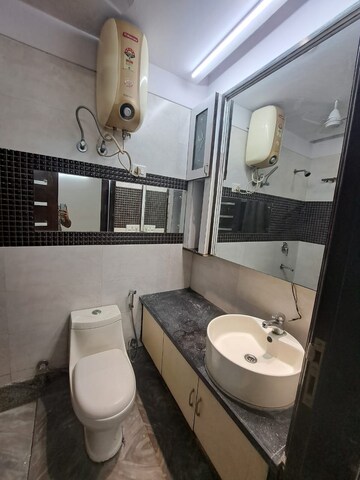 Bathroom in 3 BHK Builder Floor at Chittaranjan Park – for Rent