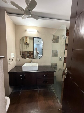 Bathroom in 4 BHK Builder Floor at Kalkaji – for Rent