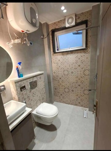 Bathroom in 1 BHK Builder Floor at Paryavaran Complex – for Rent