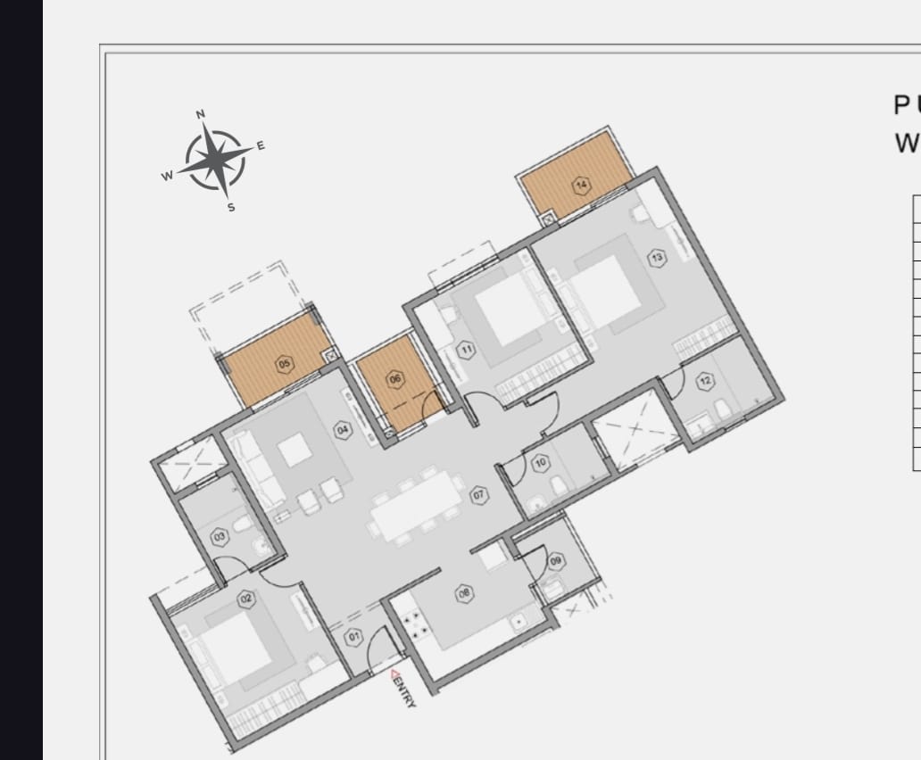 3 BHK Apartment For Sale in Purva Park Hill