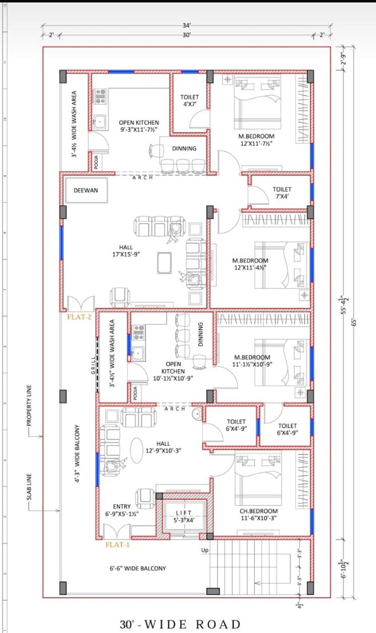 Floor Plan, sai-nivas-dilsukh 6 Bedroom 1240 Sq.Ft. Apartment In Dilsukh Nagar Hyderabad 9166991