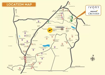 2 BHK Apartment – Map Location View at Ivory at Brigade Orchards, Devanahalli - for Sale