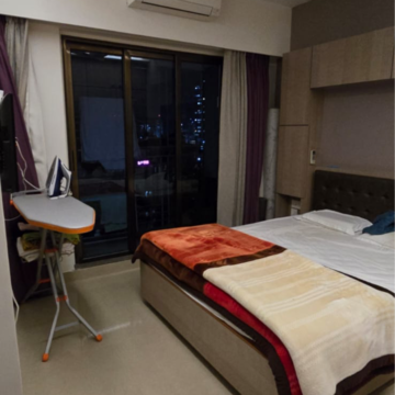 Bedroom in 2 BHK Apartment at Raheja Serenity, Khatau Estate – for Sale