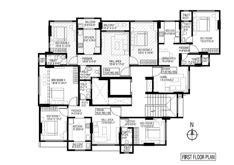 Floor Plan, thane west 2 Bedroom 760 Sq.Ft. Apartment In Thane West Thane 9168203