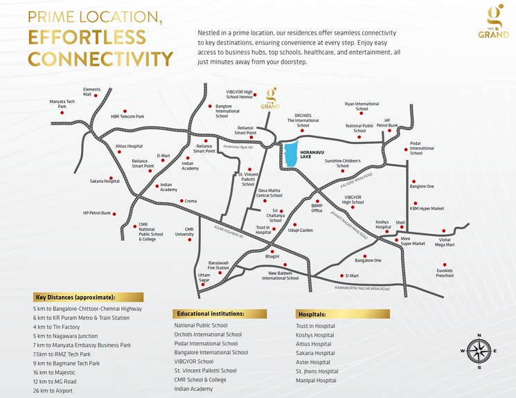 Map Location, vkk-grand 2 Bedroom 1171 Sq.Ft. Apartment In Horamavu Bangalore 9152414