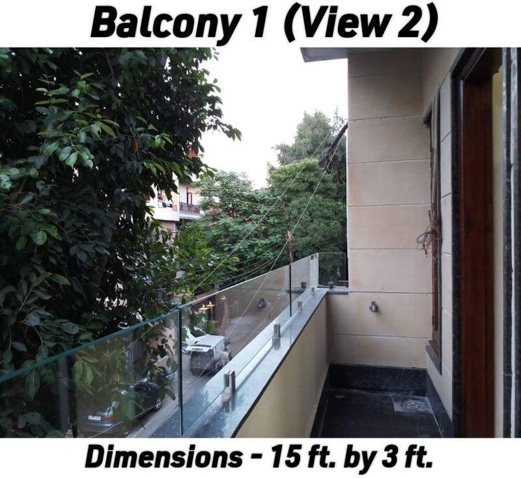 Balcony, safdarjung enclave 3 Bedroom 1600 Sq.Ft. Builder Floor In Safdarjung Enclave Delhi 9168721
