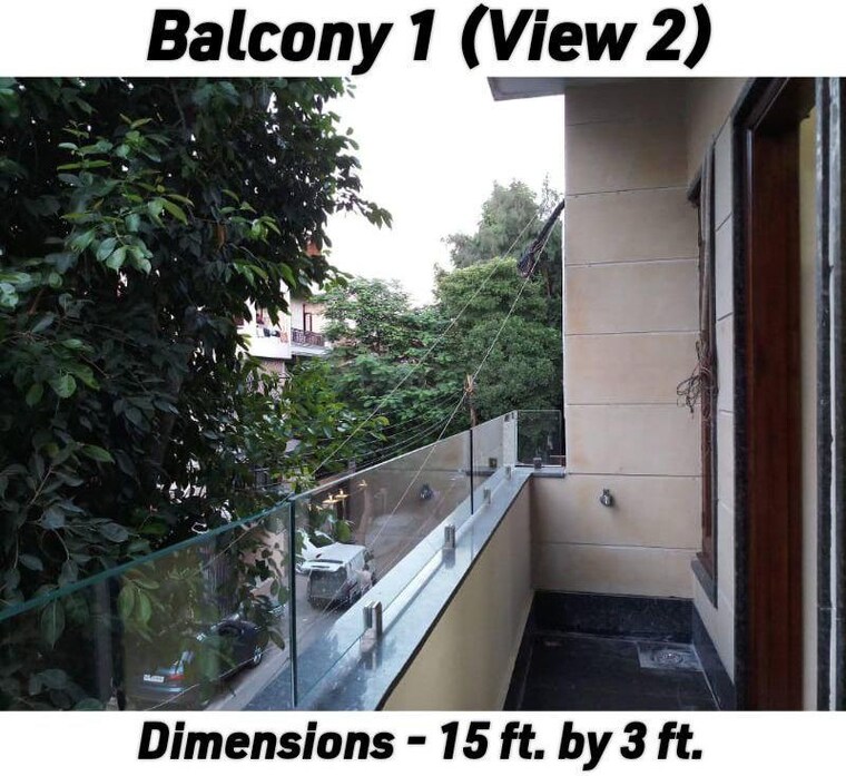 Balcony, safdarjung enclave 3 Bedroom 1600 Sq.Ft. Builder Floor In Safdarjung Enclave Delhi 9168721