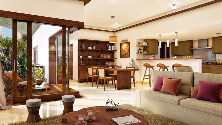 Living Room, total-environment-pursuit-of-a-radical-rhapsody 3 Bedroom 1800 Sq.Ft. Apartment In Whitefield Bangalore 9168975